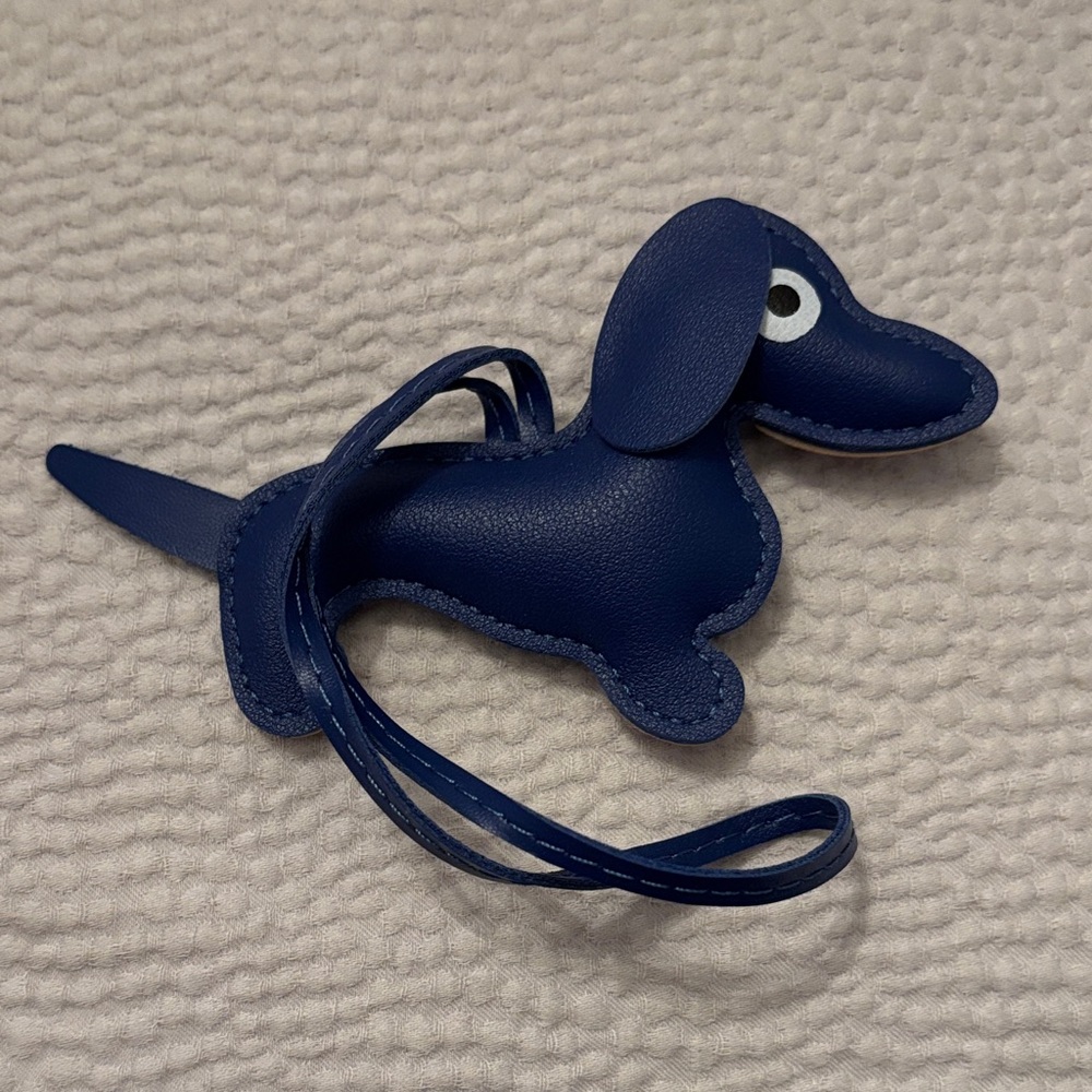 New Set of 2 Blue and Burgundy Dachshund Bag Charms - Picture 3 of 6